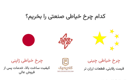 تفاوت چرخ خیاطی صنعتی ژاپنی و چینی
