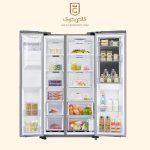 یخچال فریزر ساید بای ساید سامسونگ مدل RS80T5190SL/SG