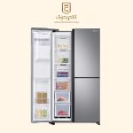 یخچال فریزر ساید بای ساید سامسونگ مدل RS80T5190SL/SG